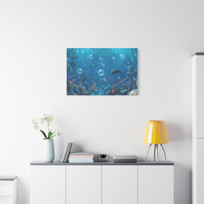 Harbor of Tides | Nautical & Underwater Canvas Poster | Horizontal Wall Art