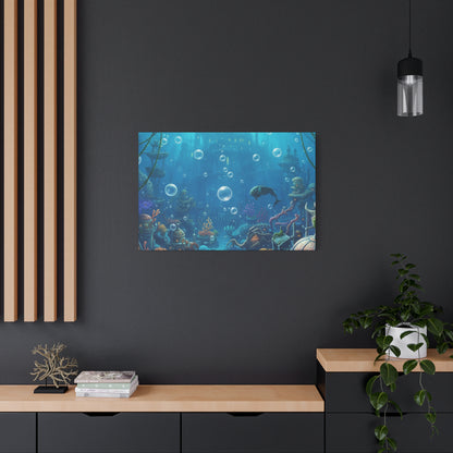 Harbor of Tides | Nautical & Underwater Canvas Poster | Horizontal Wall Art