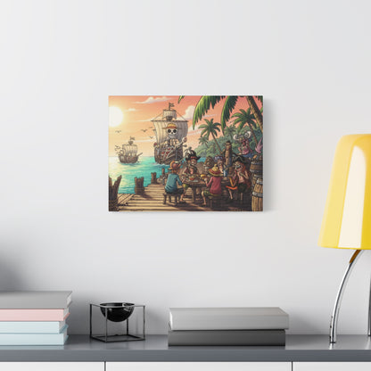 One Piece-Inspired | Pirate Dock Canvas Poster | Horizontal Wall Art