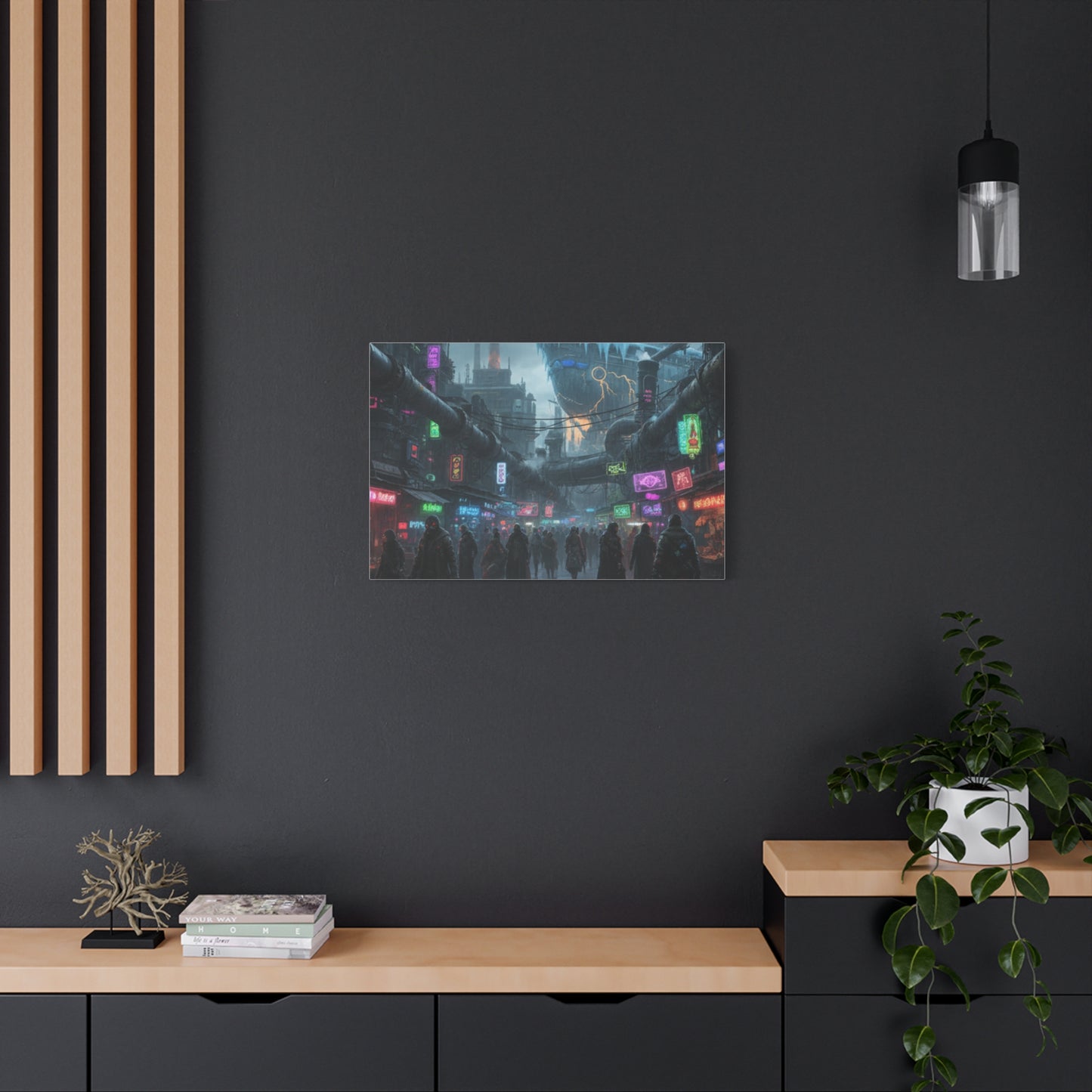 One Piece-Inspired | Punk Cyber Market Canvas Poster | Vertical & Horizontal Wall Art