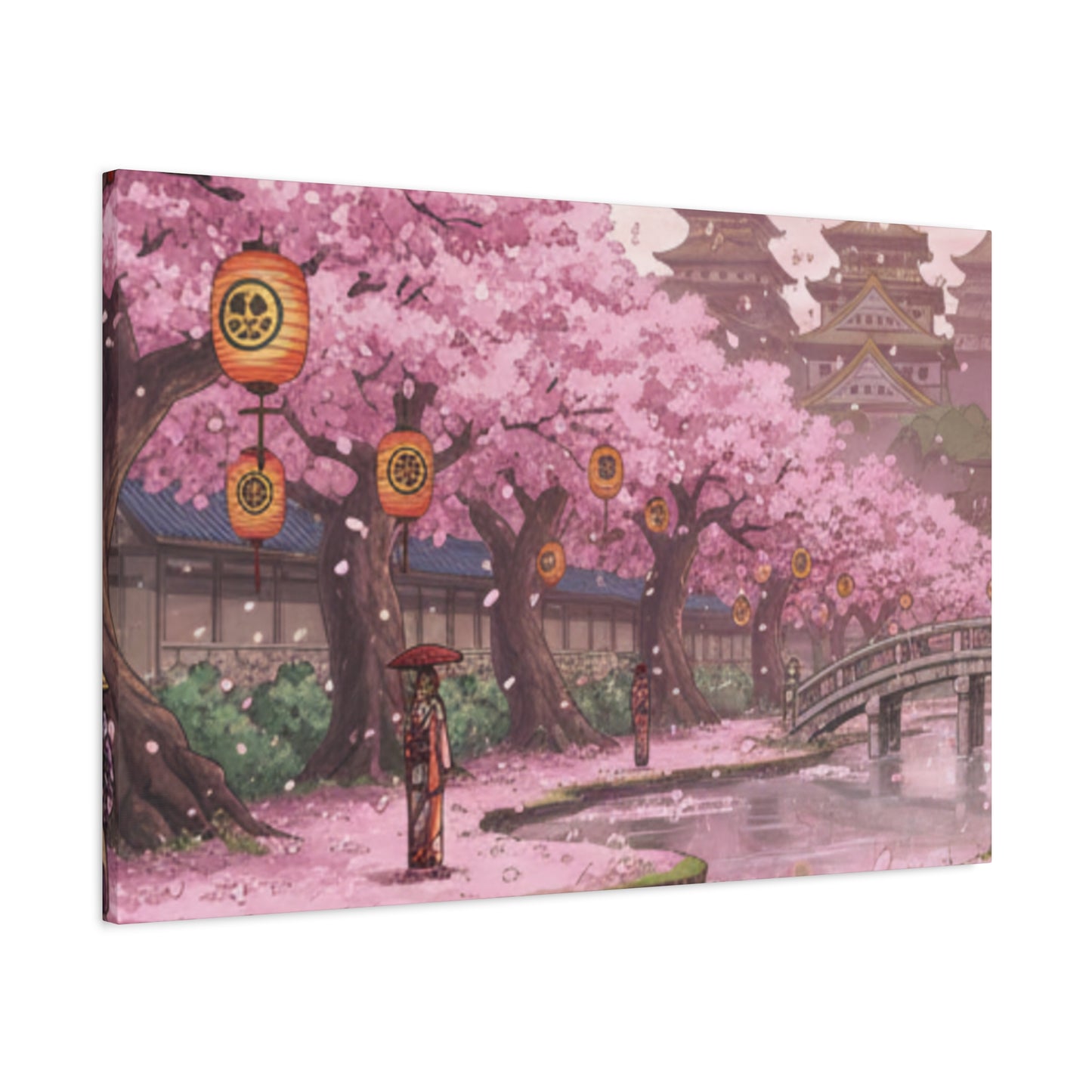 One Piece-Inspired | Wano Blossom Grove Canvas Poster | Horizontal Wall Art
