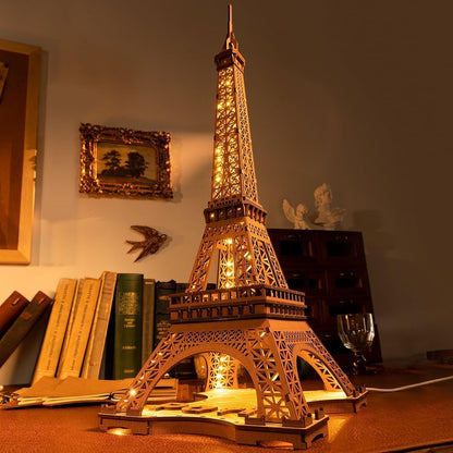 Robotime | Rolife | 3D Puzzle Creation Set | Night Of The Eiffel Tower | Hobby Kits & DIY Collectibles | 3D Assemble Kits