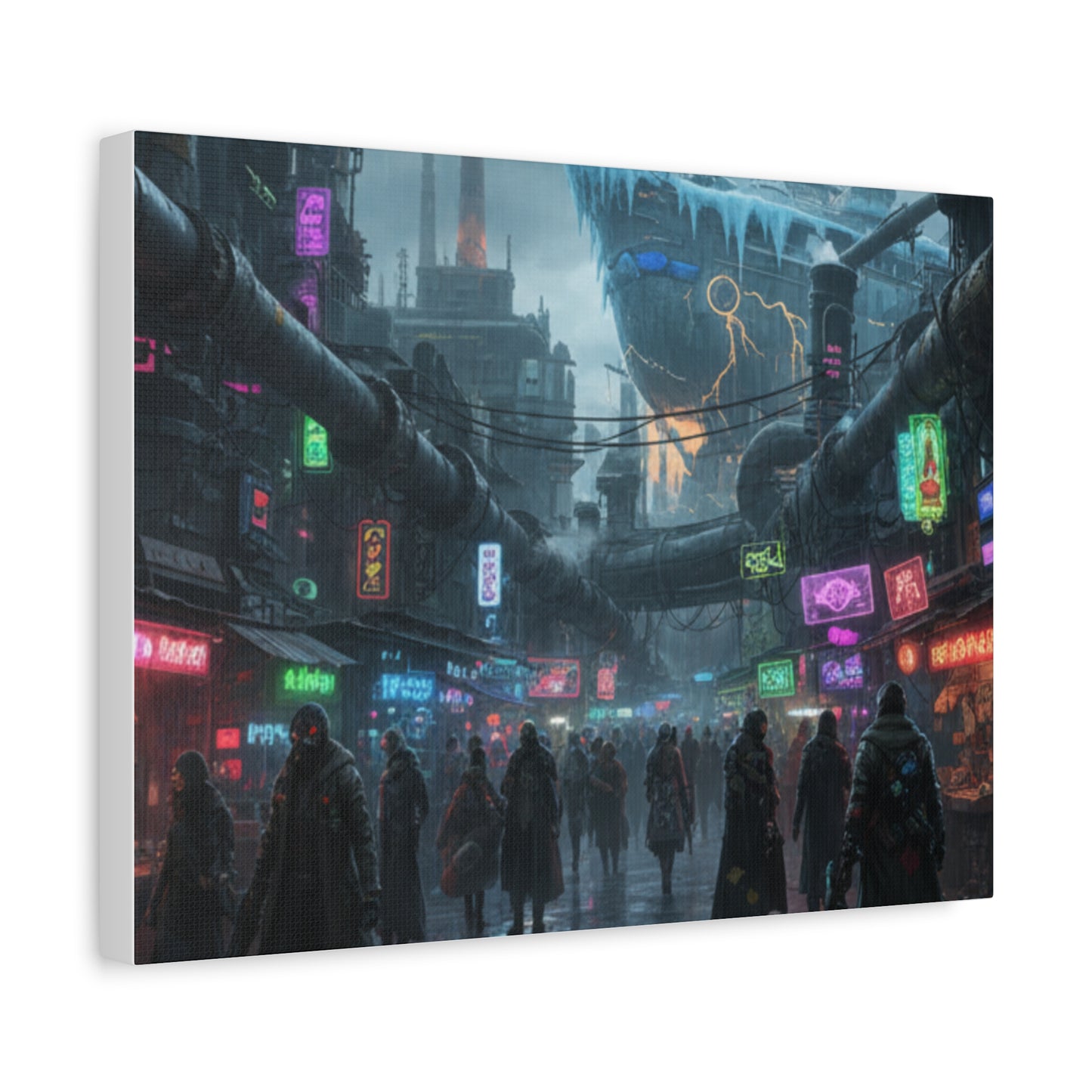 One Piece-Inspired | Punk Cyber Market Canvas Poster | Vertical & Horizontal Wall Art