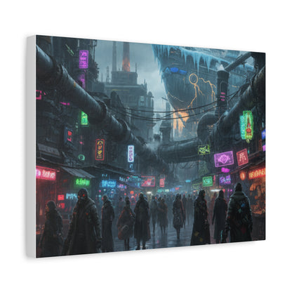 One Piece-Inspired | Punk Cyber Market Canvas Poster | Vertical & Horizontal Wall Art
