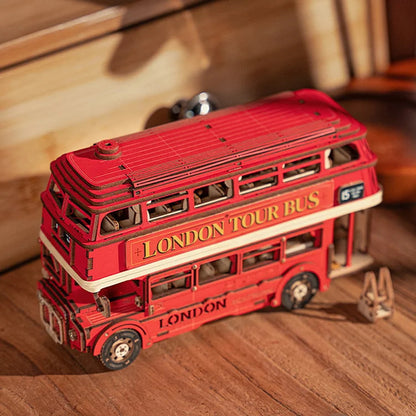 Robotime | Rolife | London Tour Bus Car | Hobby Kits & DIY Collectibles | 3D Assemble Kits