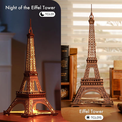 Robotime | Rolife | 3D Puzzle Creation Set | Night Of The Eiffel Tower | Hobby Kits & DIY Collectibles | 3D Assemble Kits