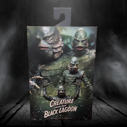 Box for 'Creature from the Black Lagoon' figure on a dark background