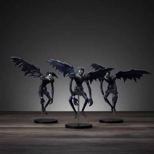 Fantasy figurine with bat-like wings on a white background