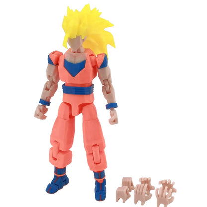 Action figure with interchangeable parts on a white background