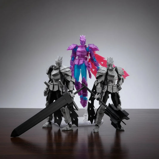 Fantasy Knights | GhostKnight, PatternKnight & PlainKnight | 3D Printed Gaming Figure Set