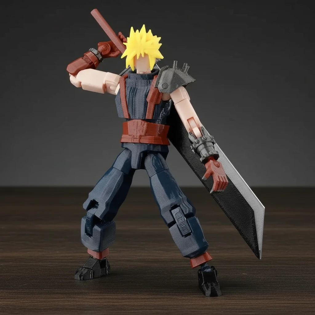 Final Fantasy VII | Cloud Strife | 3D Printed Anime Figure