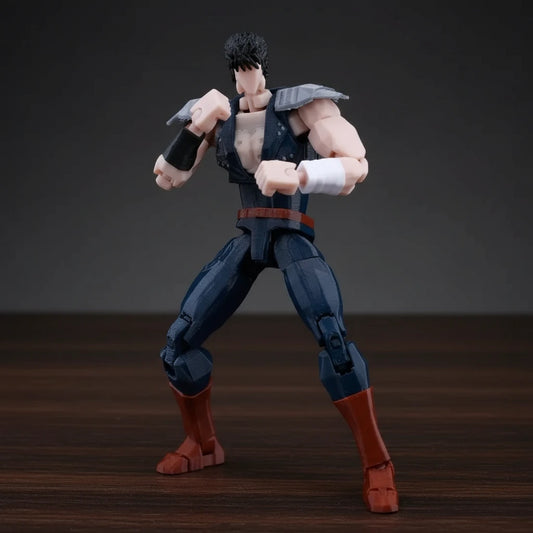 Action figure in a dynamic pose against a neutral background