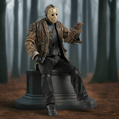 Action figure of a character in a forest setting