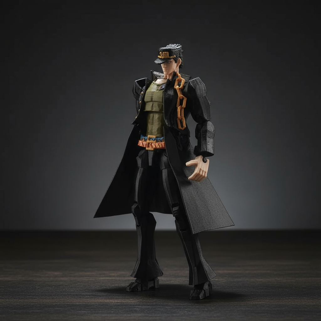 JoJo’s Bizarre Adventure | Jotaro Kujo & Star Platinum | Anime | 3D Printed Figure Set