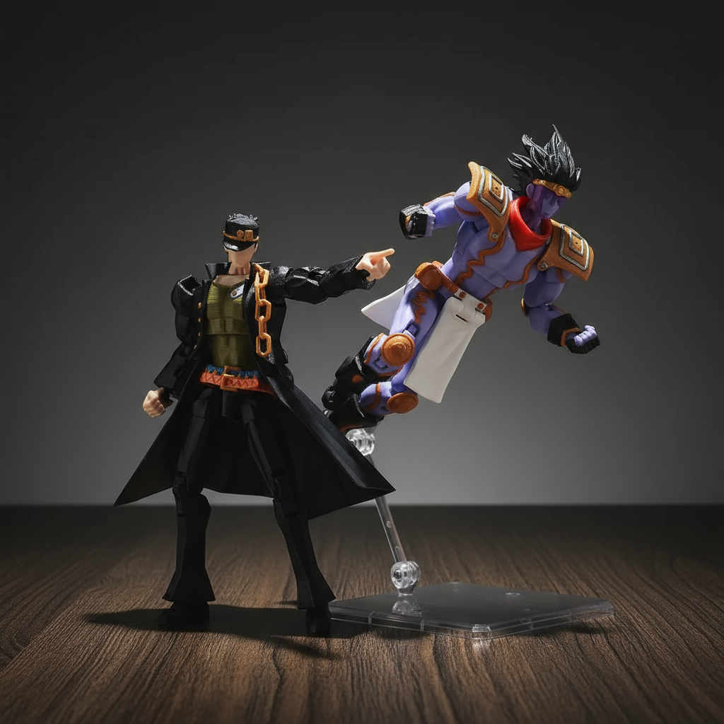 JoJo’s Bizarre Adventure | Jotaro Kujo & Star Platinum | Anime | 3D Printed Figure Set
