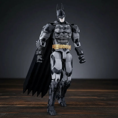 Batman action figure on a textured gray background