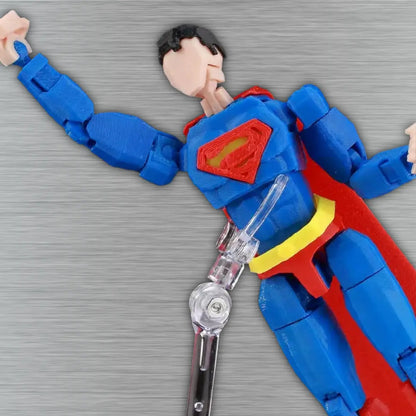Superman action figure on a metallic surface