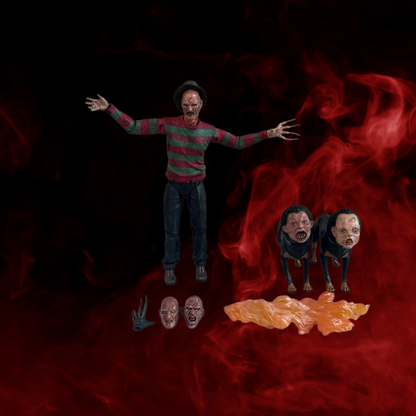 Action figure with a dark, smoky background