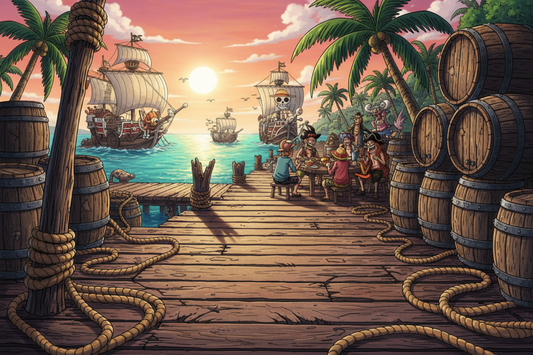One Piece-Inspired Digital Backdrops | 4×6, 5×7, 8×10 | PNG & PDF