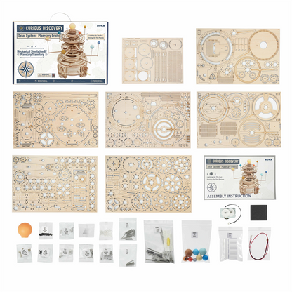 Robotime | ROKR | Curious Discovery | Solar System Planetary Orbits | Hobby Kits & DIY Collectibles | 3D Assemble Kits