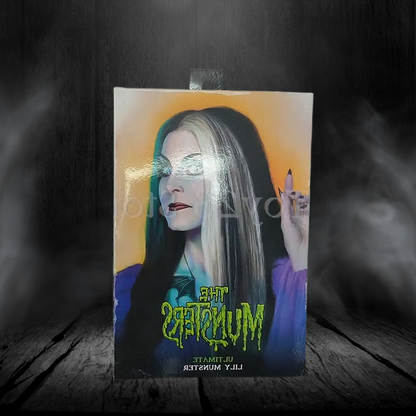 Card with a stylized illustration of a character with long hair and a blurred face on a dark background.