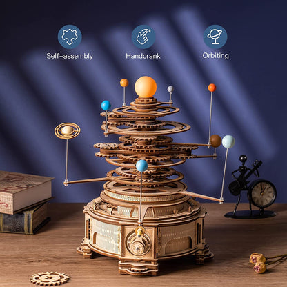 Robotime | ROKR | Curious Discovery | Solar System Planetary Orbits | Hobby Kits & DIY Collectibles | 3D Assemble Kits