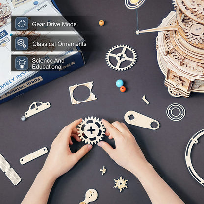 Robotime | ROKR | Curious Discovery | Solar System Planetary Orbits | Hobby Kits & DIY Collectibles | 3D Assemble Kits