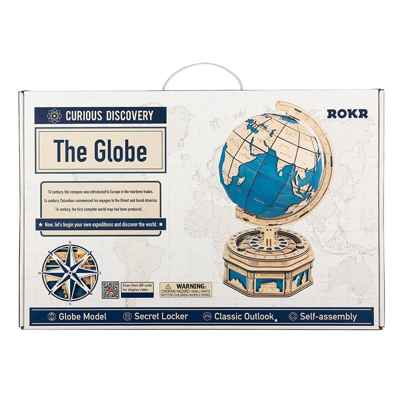 Robotime | ROKR | Globe Earth | Hobby Kits & DIY Collectibles | 3D Assemble Kits