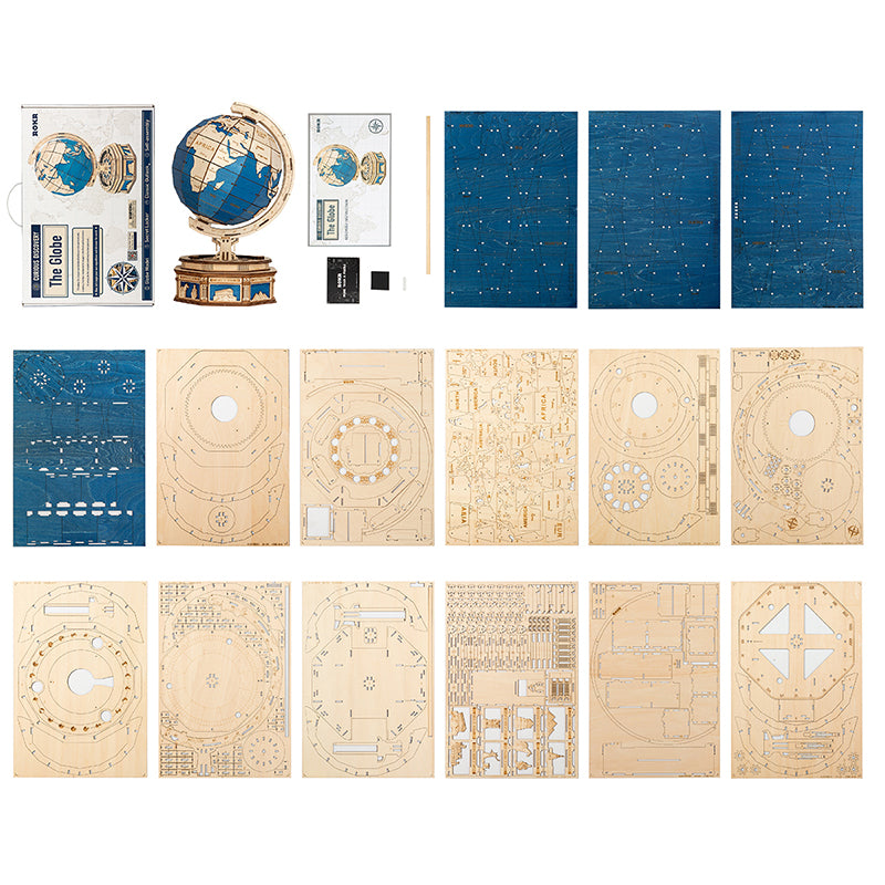 Robotime | ROKR | Globe Earth | Hobby Kits & DIY Collectibles | 3D Assemble Kits