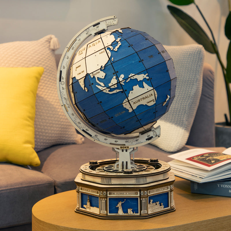 Robotime | ROKR | Globe Earth | Hobby Kits & DIY Collectibles | 3D Assemble Kits