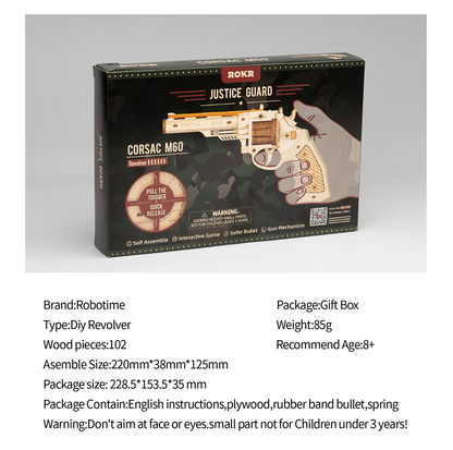 Robotime | ROKR | Justice Guard | Corsac M60 | Hobby Kits & DIY Collectibles | 3D Assemble Kits