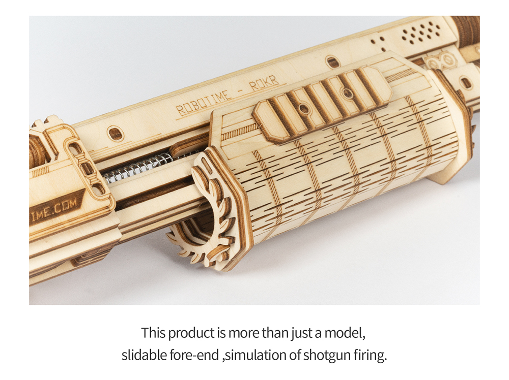 Robotime | ROKR | Justice Guard | Terminator M870 | Hobby Kits & DIY Collectibles | 3D Assemble Kits