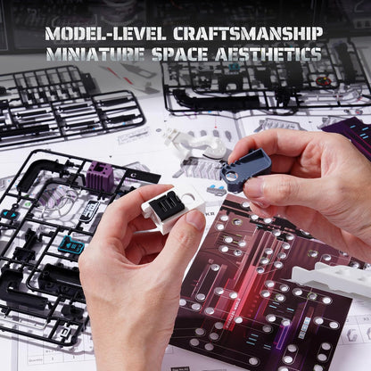 Robotime | ROKR | Last City Marble Run LED Glow In The Dark 2 | Hobby Kits & DIY Collectibles | 3D Assemble Kits