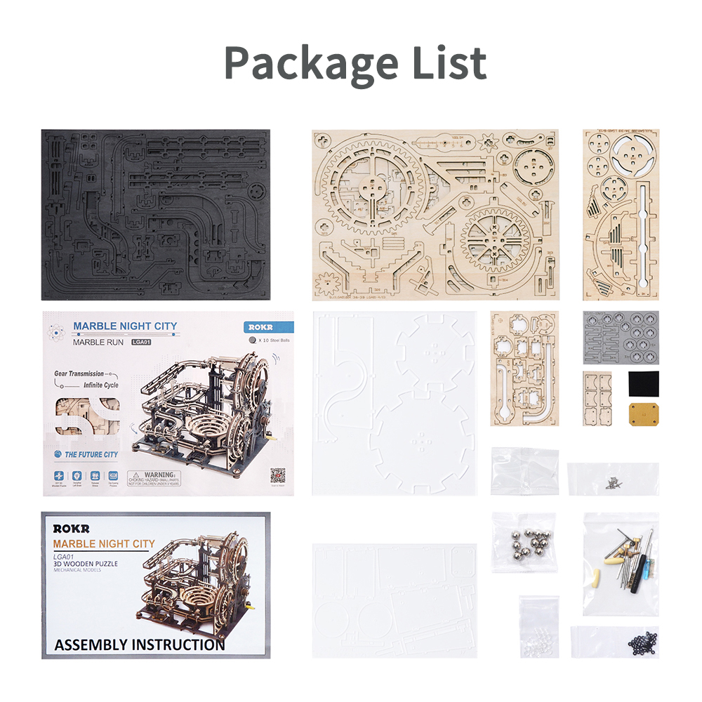 Robotime | ROKR | Marble Night City | Hobby Kits & DIY Collectibles | 3D Assemble Kits