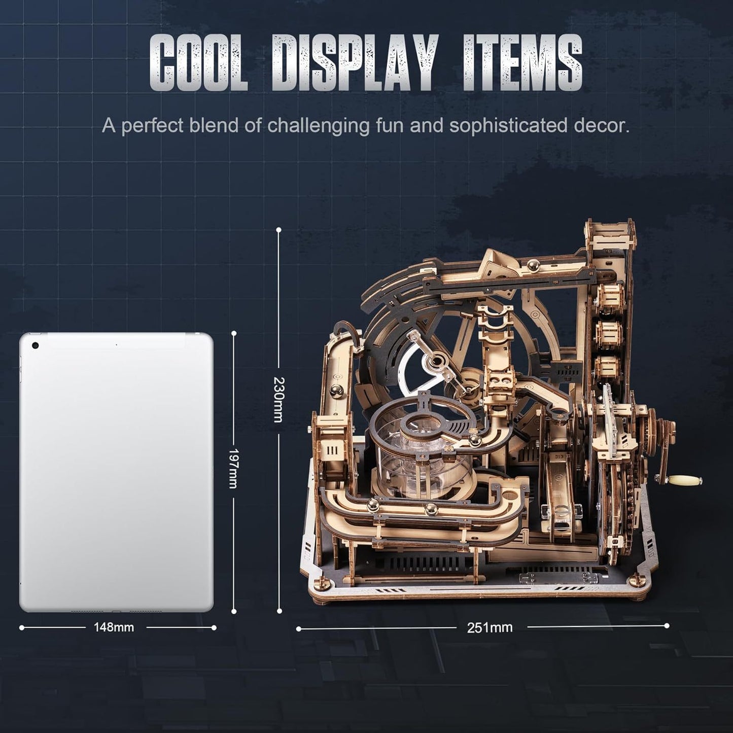 Robotime | ROKR | Marble Spaceport | Marble Run | Hobby Kits & DIY Collectibles | 3D Assemble Kits