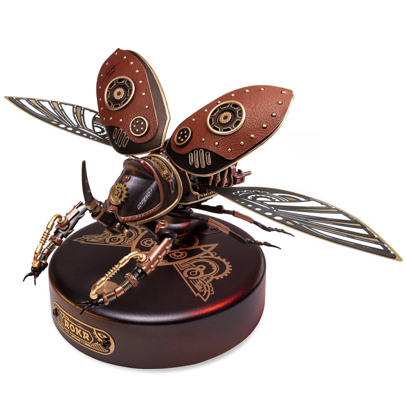 Robotime | ROKR | Rhinoceros Beetle | Hobby Kits & DIY Collectibles | 3D Assemble Kits