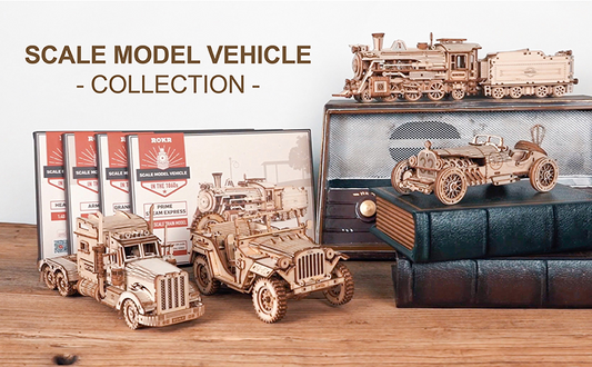 Robotime | ROKR | Scale Model Locomotive Prime Steam Express | Hobby Kits & DIY Collectibles | 3D Assemble Kits