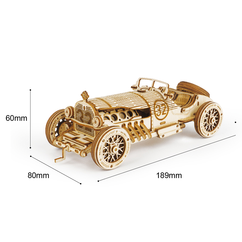 Robotime | ROKR | Scale Model Vehicle Army Jeep | Hobby Kits & DIY Collectibles | 3D Assemble Kits