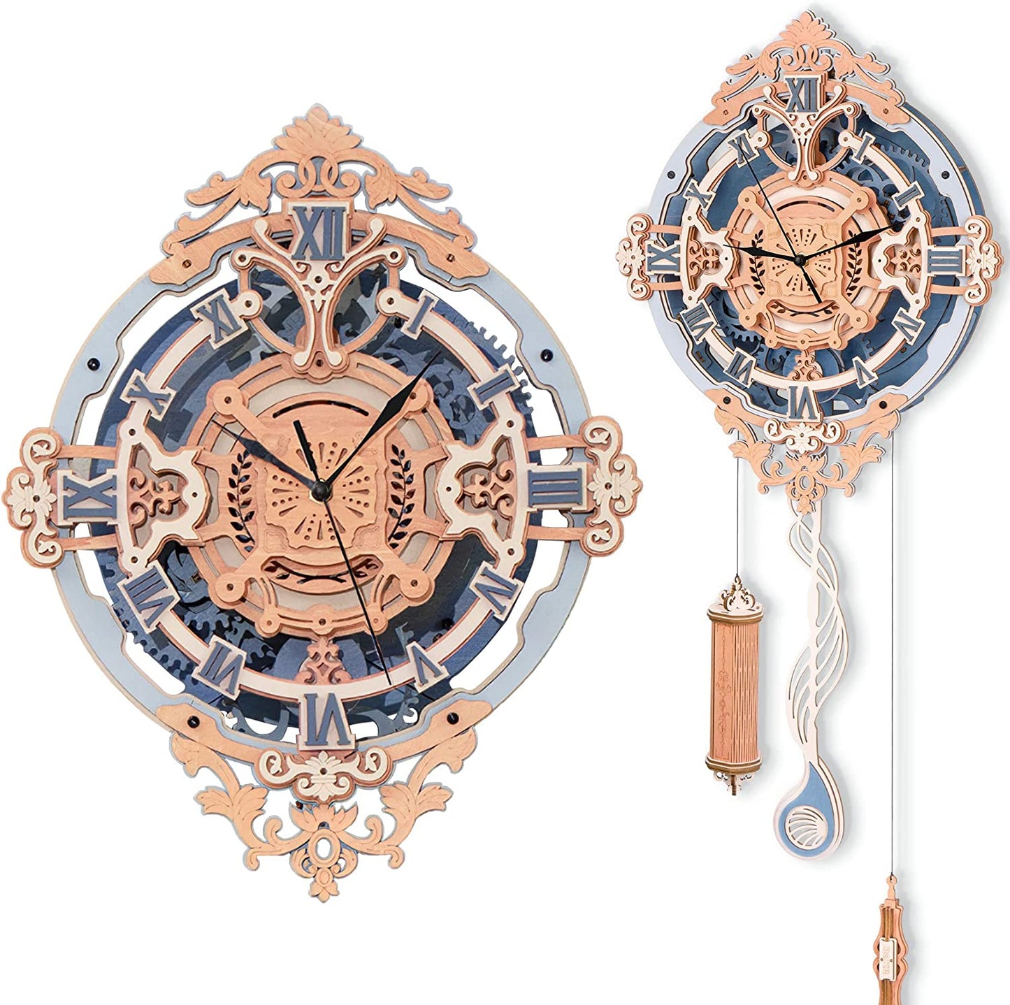 Robotime | ROKR | Time Art | Romantic Notes Wall Clock | Hobby Kits & DIY Collectibles | 3D Assemble Kits