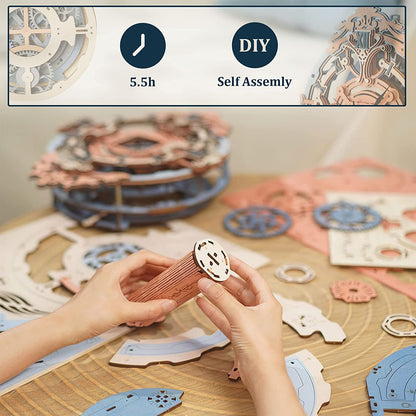 Robotime | ROKR | Time Art | Romantic Notes Wall Clock | Hobby Kits & DIY Collectibles | 3D Assemble Kits