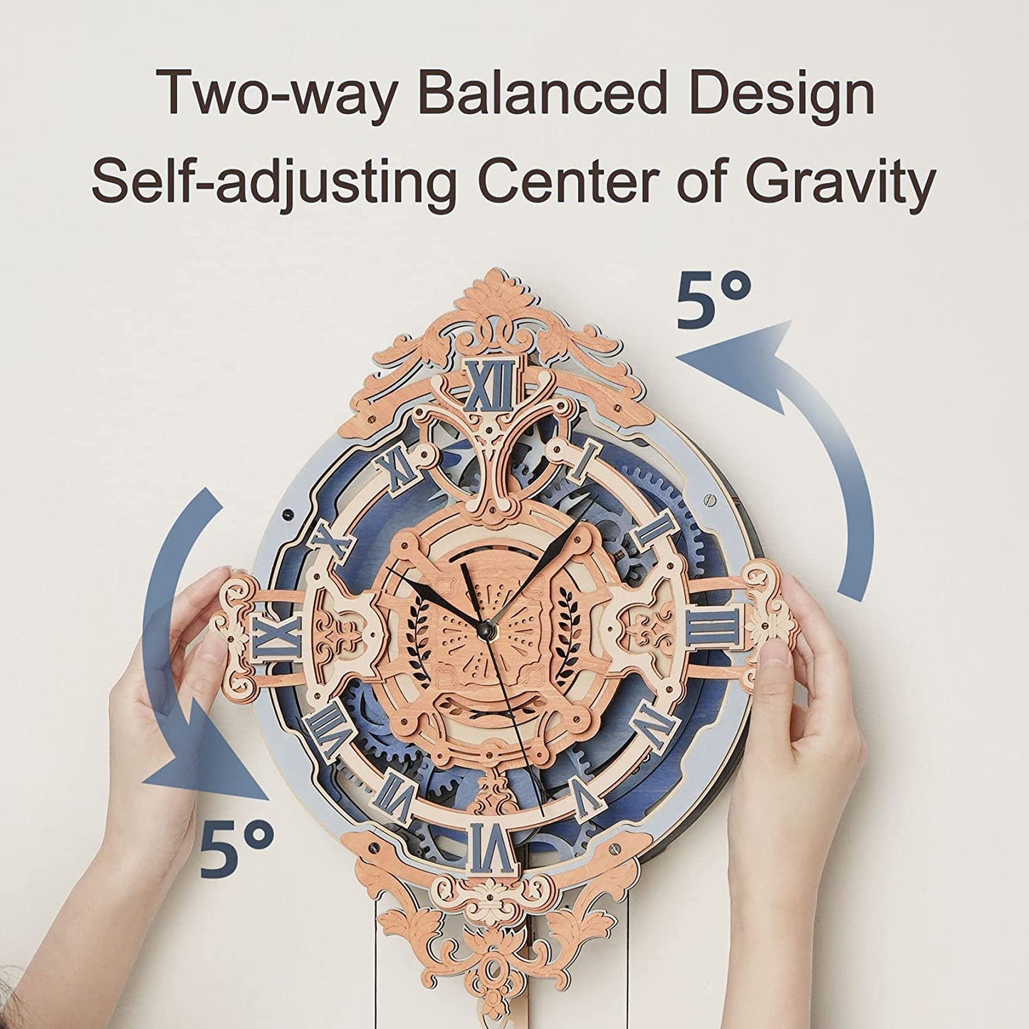 Robotime | ROKR | Time Art | Romantic Notes Wall Clock | Hobby Kits & DIY Collectibles | 3D Assemble Kits