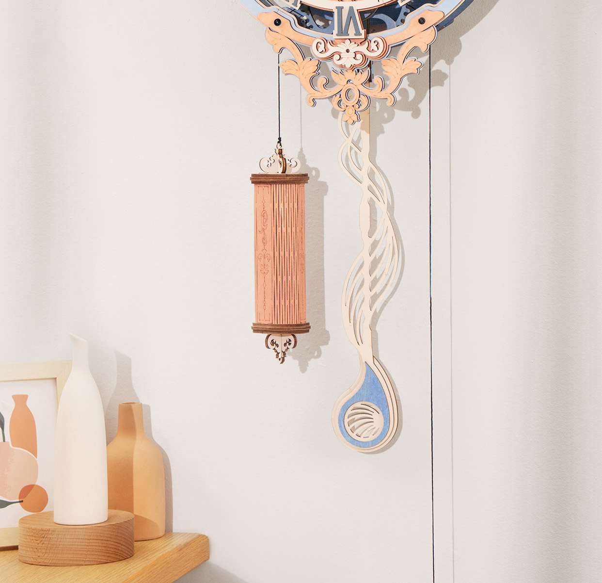 Robotime | ROKR | Time Art | Romantic Notes Wall Clock | Hobby Kits & DIY Collectibles | 3D Assemble Kits