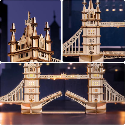 Robotime | ROKR | Tower Bridge | Hobby Kits & DIY Collectibles | 3D Assemble Kits