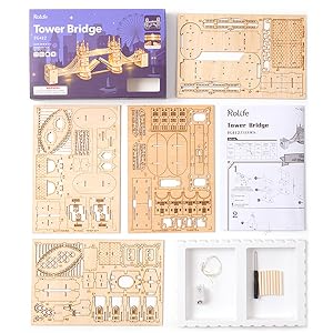 Robotime | ROKR | Tower Bridge | Hobby Kits & DIY Collectibles | 3D Assemble Kits