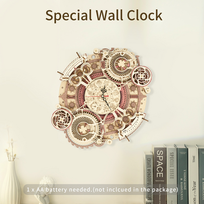 Robotime | ROKR | Time Art | Zodiac Wall Clock | Hobby Kits & DIY Collectibles | 3D Assemble Kits