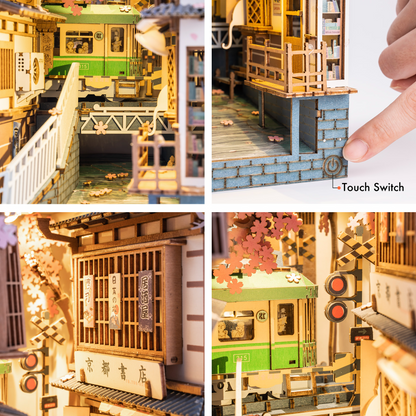 Robotime | Rolife | Book Nooks Series | Sakura Densya | Miniature & DIY Model Kits