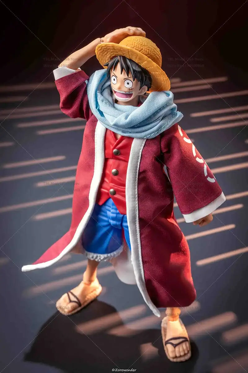 Action figure of a character from a popular anime series on a dark background