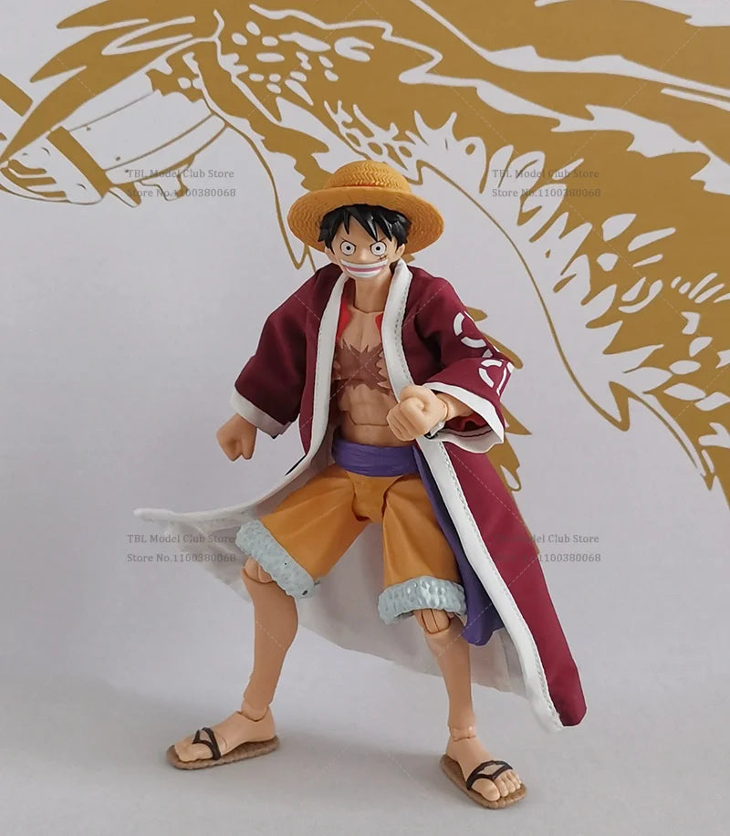 Action figure of a character from an anime series on a plain background