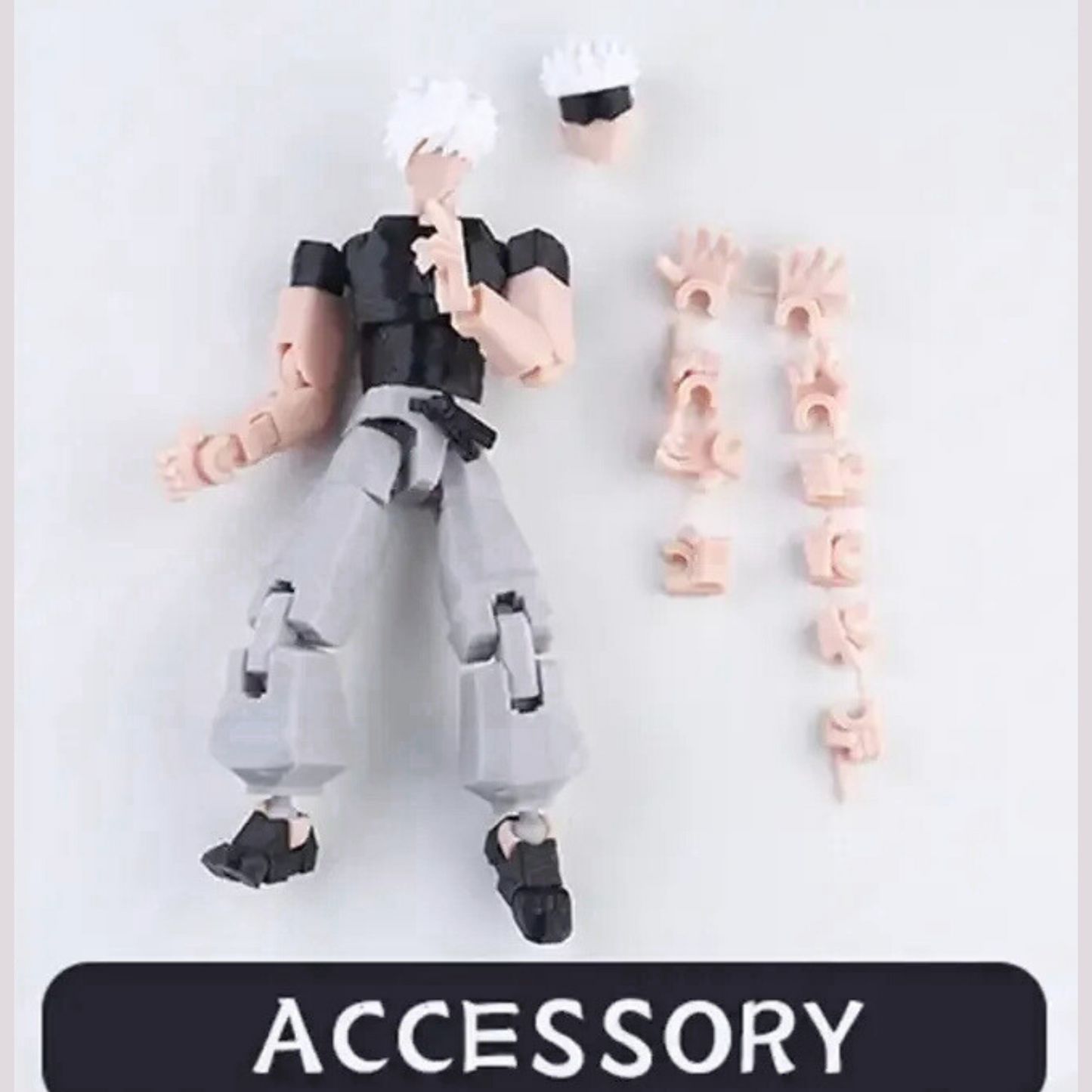Action figure with accessories on a white background
