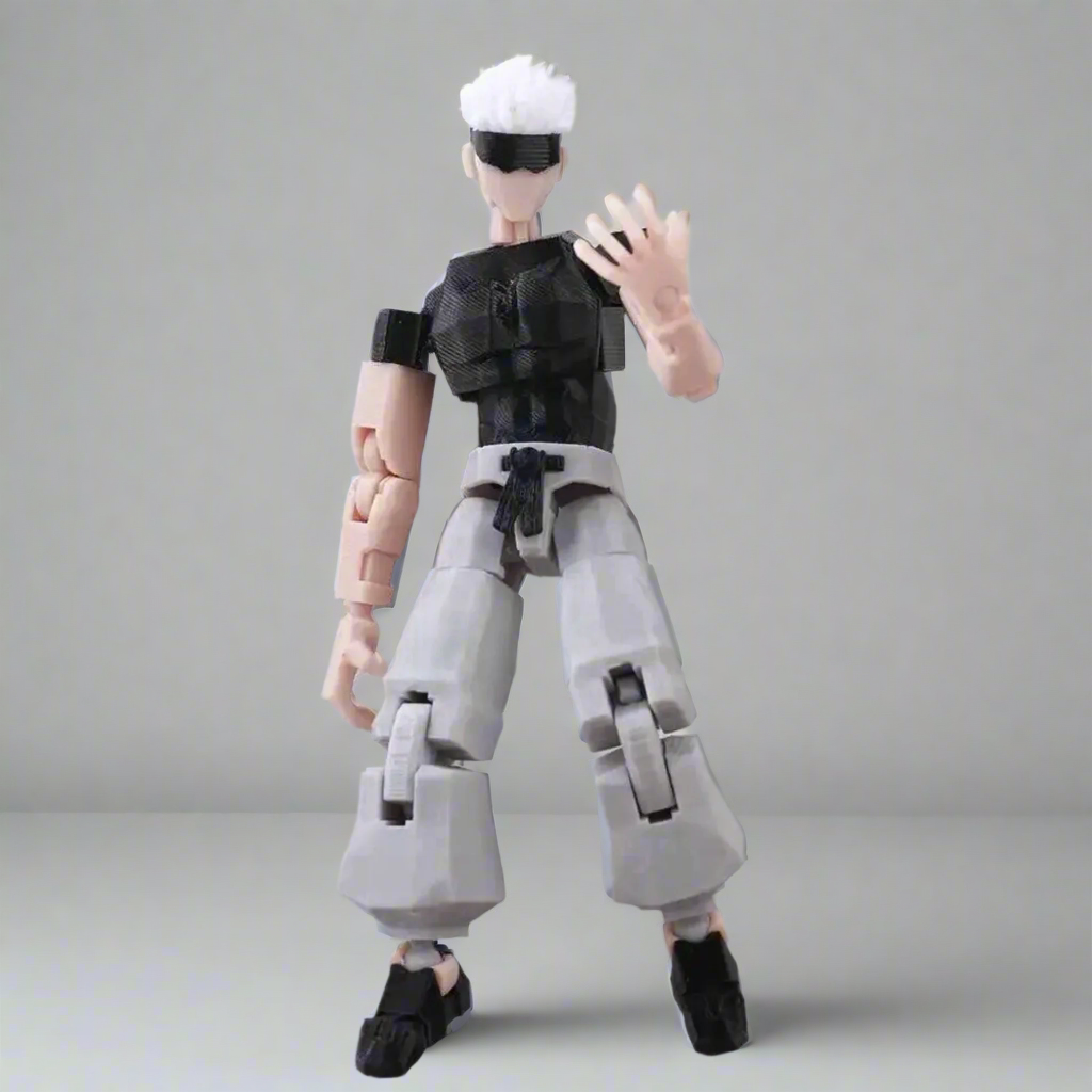 Action figure with a robot-like design on a white background